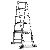 Телескопическая шарнирная стальная стремянка 3,6 х 3,6 м