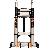 Алюминиевая шарнирно-телескопическая лестница 2,5 + 2,5 м 
