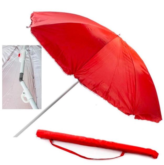 Зонт для пляжа и кемпинга 2 метра красный