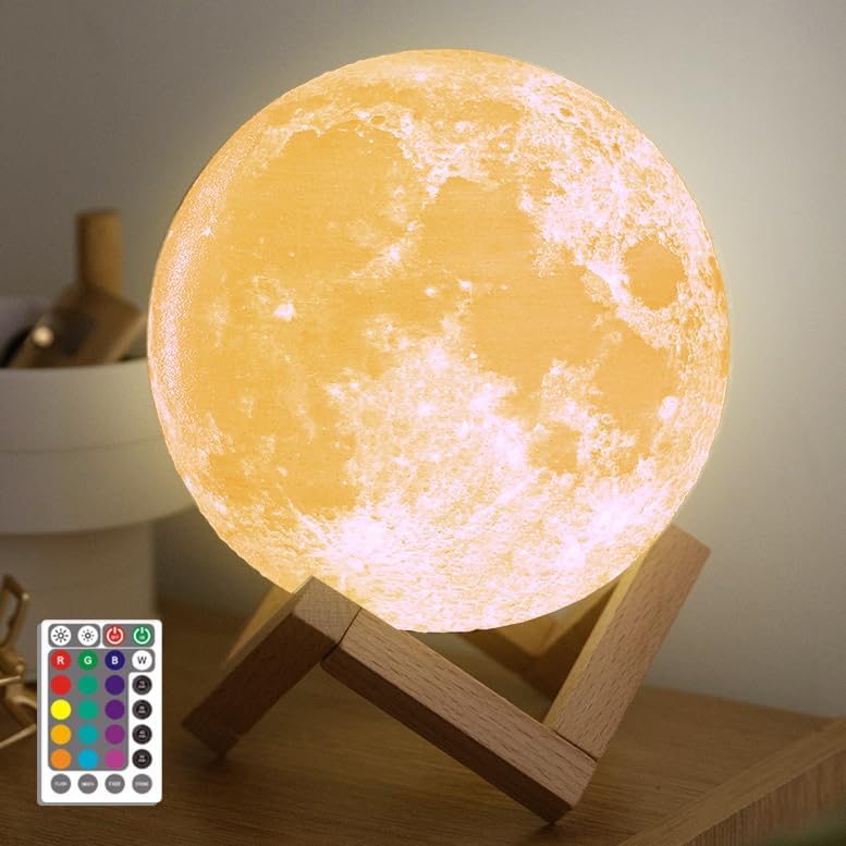 Светильник настольный 3D Белая Луна 